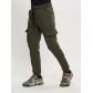 Брюки джоггеры с начесом мужские зимние цвета хаки 1095Kh