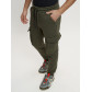 Брюки джоггеры с начесом мужские зимние цвета хаки 1095Kh