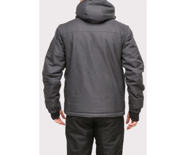 Мужская зимняя горнолыжная куртка темно-серого цвета 1901TC