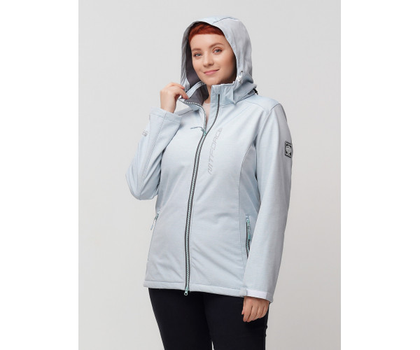 Ветровка  bigsize голубого цвета 2031-1Gl