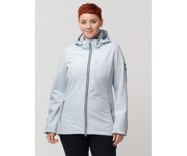 Ветровка  bigsize голубого цвета 2031-1Gl