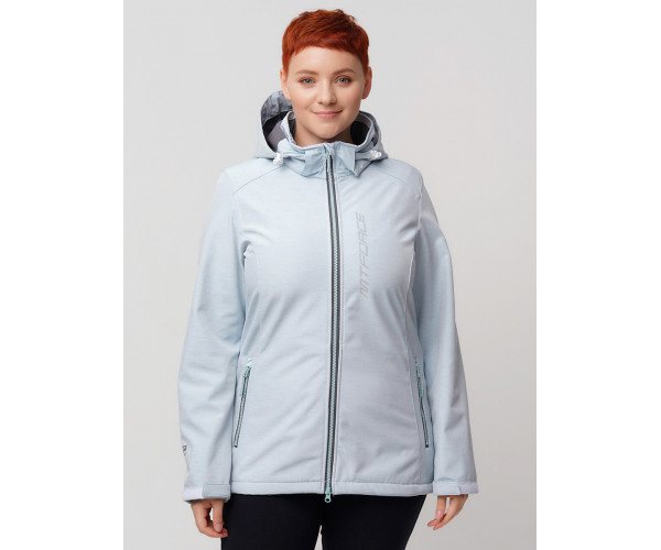 Ветровка  bigsize голубого цвета 2031-1Gl