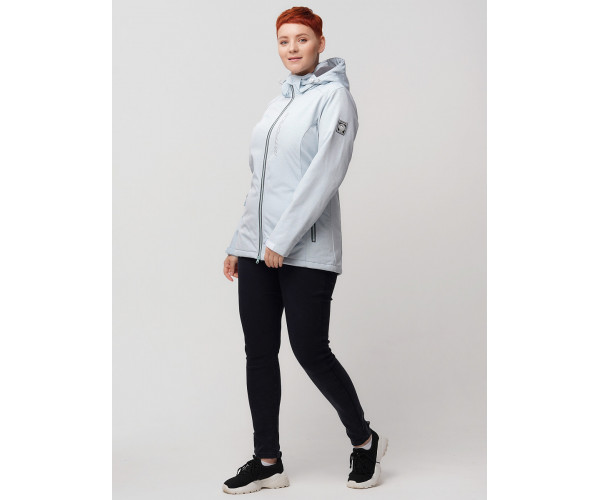 Ветровка  bigsize голубого цвета 2031-1Gl