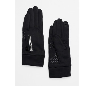 Спортивные перчатки демисезонные женские черного цвета 602Ch
