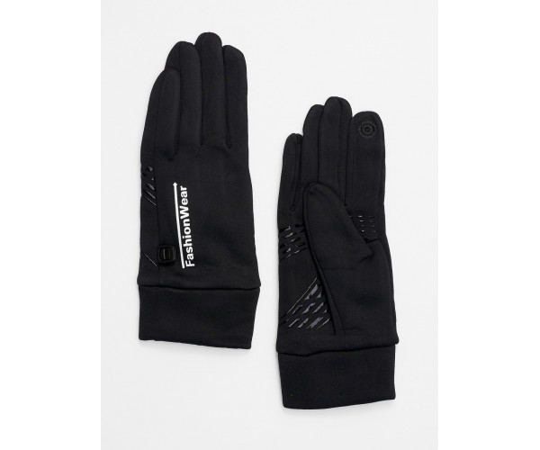 Спортивные перчатки демисезонные женские черного цвета 602Ch