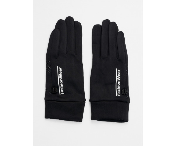 Спортивные перчатки демисезонные женские черного цвета 602Ch