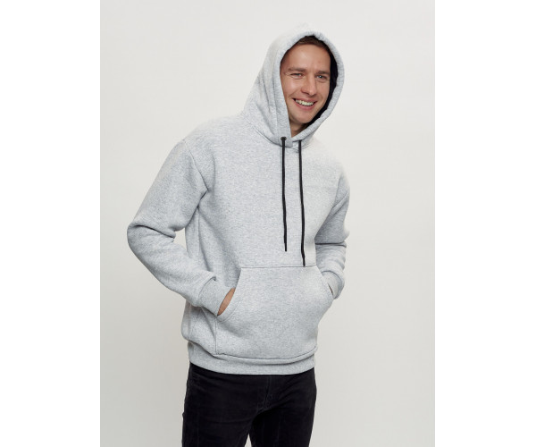 Худи мужские оверсайз с начосом серого цвета 1087Sr