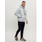 Худи мужские оверсайз с начосом серого цвета 1087Sr