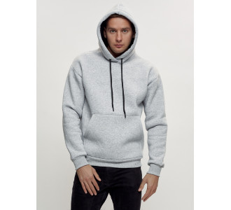 Худи мужские оверсайз с начосом серого цвета 1087Sr