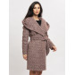 Пальто зимнее женское коричневого цвета 4017K