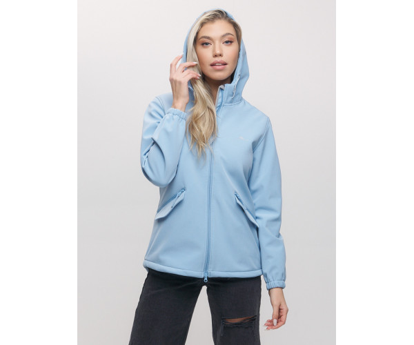 Ветровка  женская голубого цвета 20014Gl