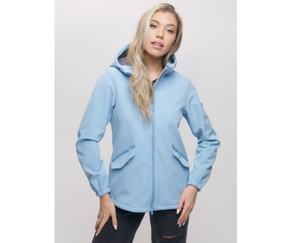 Ветровка  женская голубого цвета 20014Gl