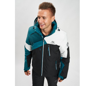 Горнолыжная куртка мужская темно-зеленого цвета 77019TZ