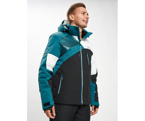 Горнолыжная куртка мужская темно-зеленого цвета 77019TZ