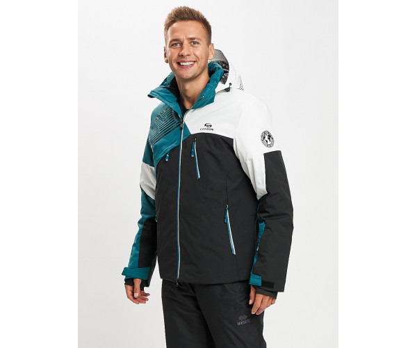 Горнолыжная куртка мужская темно-зеленого цвета 77019TZ