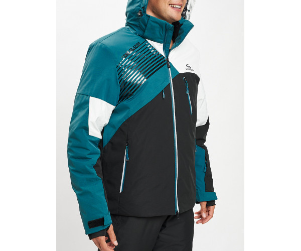 Горнолыжная куртка мужская темно-зеленого цвета 77019TZ