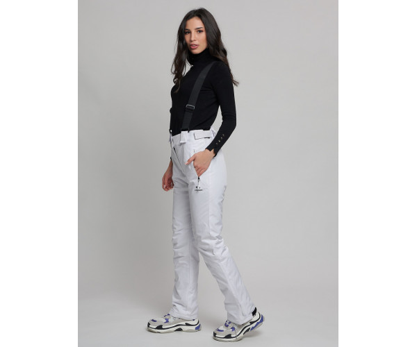Горнолыжный костюм женский белого цвета 77038Bl