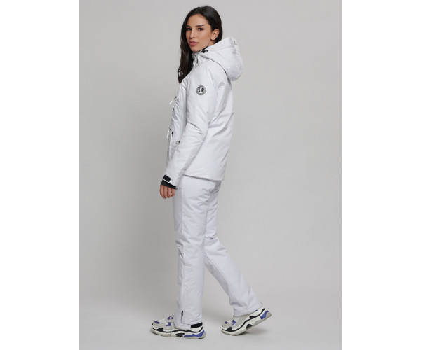 Горнолыжный костюм женский белого цвета 77038Bl