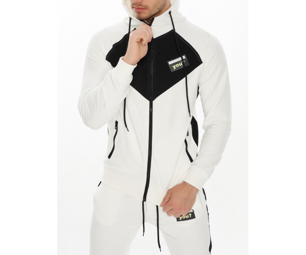 Спортивный костюм трикотажный белого цвета 9149Bl