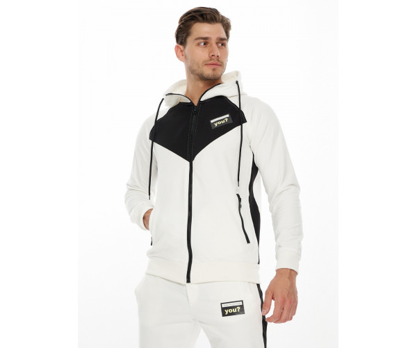 Спортивный костюм трикотажный белого цвета 9149Bl