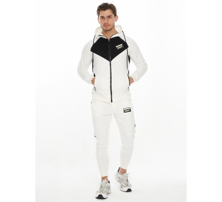 Спортивный костюм трикотажный белого цвета 9149Bl