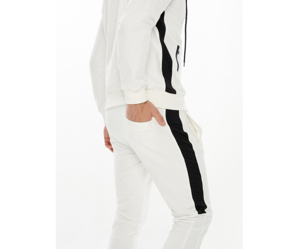 Спортивный костюм трикотажный белого цвета 9149Bl