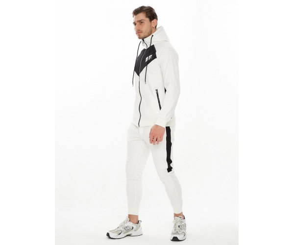 Спортивный костюм трикотажный белого цвета 9149Bl