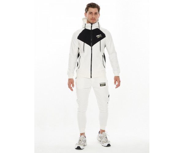 Спортивный костюм трикотажный белого цвета 9149Bl