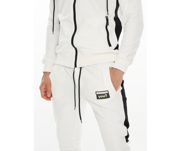 Спортивный костюм трикотажный белого цвета 9149Bl