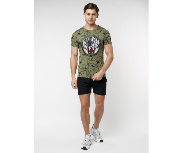 Подростковая футболка хаки цвета 220081Kh