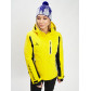 Горнолыжная куртка женская желтого цвета 77034J