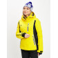 Горнолыжная куртка женская желтого цвета 77034J