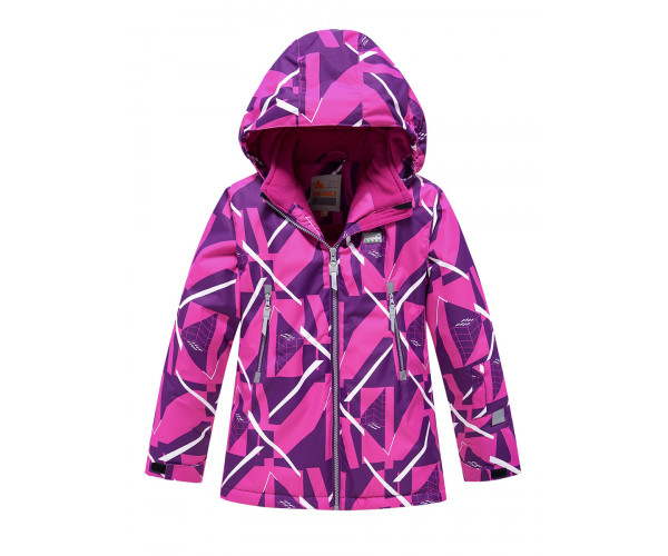 Горнолыжный костюм Valianly для девочки малинового цвета 9020M