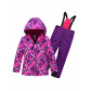 Горнолыжный костюм Valianly для девочки малинового цвета 9020M
