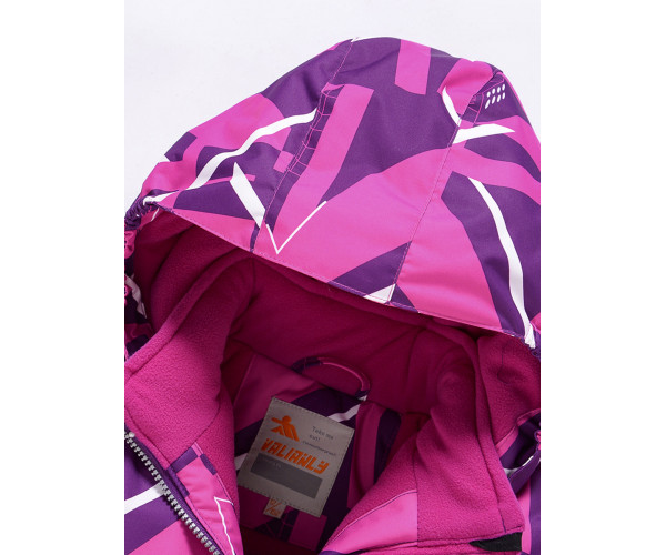 Горнолыжный костюм Valianly для девочки малинового цвета 9020M