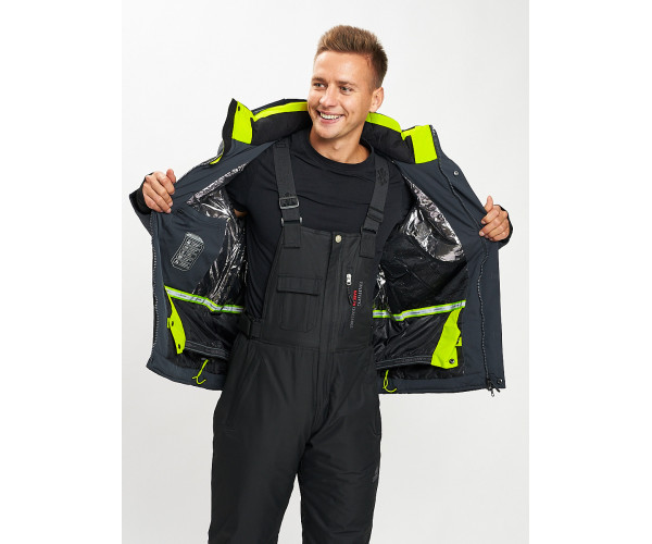 Горнолыжная куртка мужская черного цвета 77012Ch