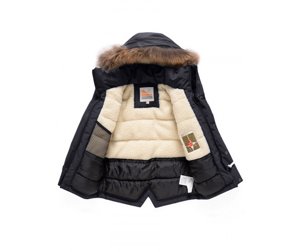 Парка зимняя Valianly для мальчика черного цвета 9033Ch