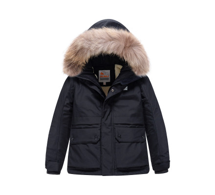 Парка зимняя Valianly для мальчика черного цвета 9033Ch