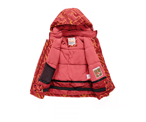 Детский зимний костюм горнолыжный персикового цвета 9014P