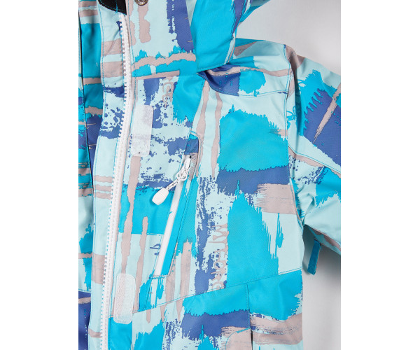 Подростковый для девочки зимний костюм горнолыжный голубого цвета 01774Gl