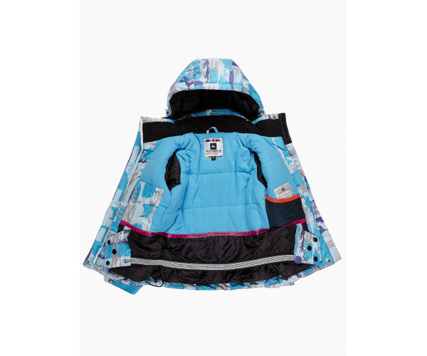 Подростковый для девочки зимний костюм горнолыжный голубого цвета 01774Gl