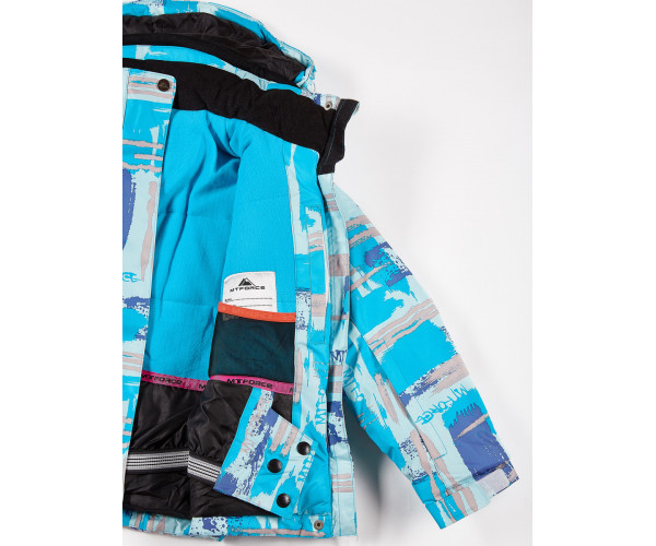 Подростковый для девочки зимний костюм горнолыжный голубого цвета 01774Gl