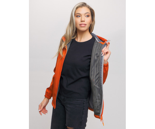 Ветровка  женская оранжевого цвета 20014-1O