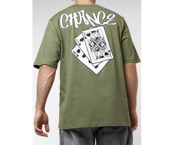 Футболка оверсайз хаки цвета 224014Kh