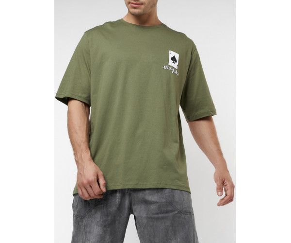 Футболка оверсайз хаки цвета 224014Kh