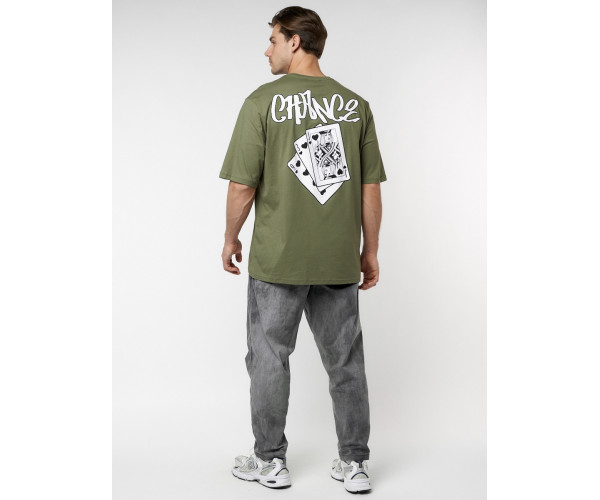 Футболка оверсайз хаки цвета 224014Kh