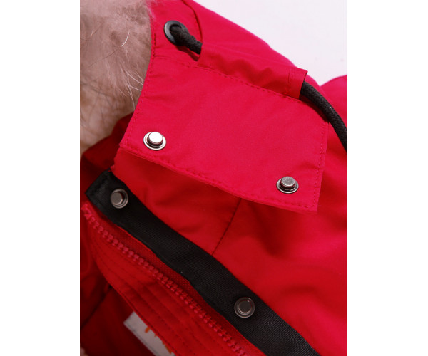 Подростковая для девочки зимняя парка красного цвета 9046Kr