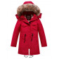 Подростковая для девочки зимняя парка красного цвета 9046Kr