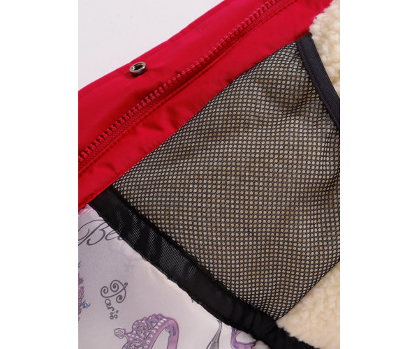 Подростковая для девочки зимняя парка красного цвета 9046Kr