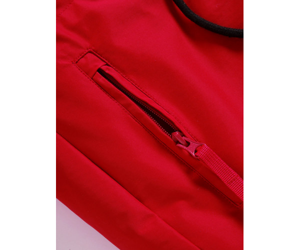 Подростковая для девочки зимняя парка красного цвета 9046Kr